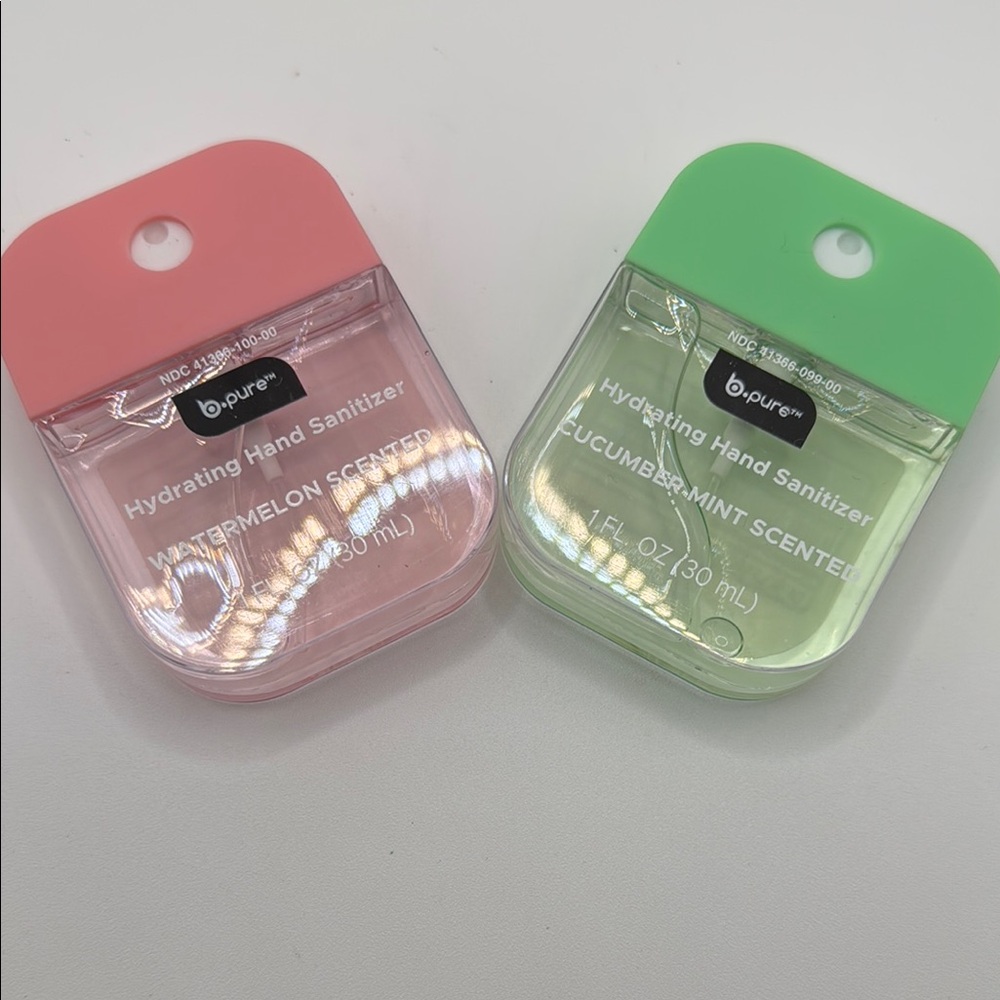 b.pure Hydrating Hand Sanitizer Set - Pink and Green